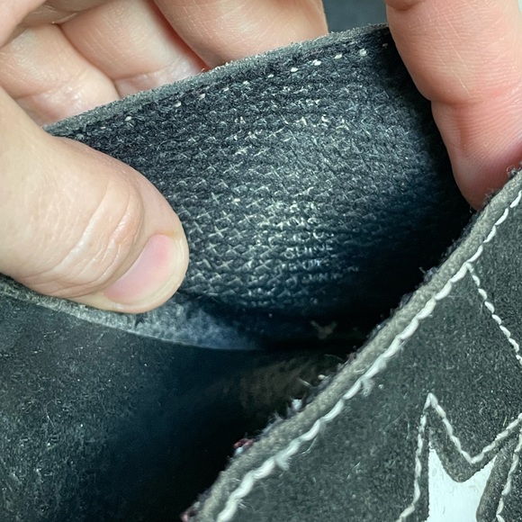 RARE Converse All Star Leather Sandals Sides Black Suede One Star Vintage - Picture 6 of 9